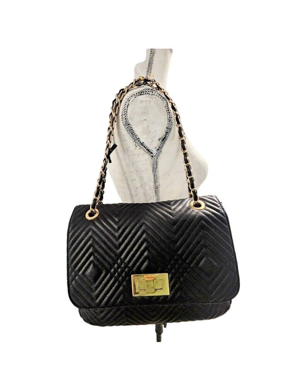 Bebe Black Quilted Shoulder Bag